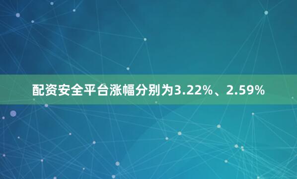 配资安全平台涨幅分别为3.22%、2.59%